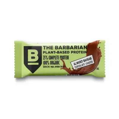 the barbarian ciocolata migdale si boabab eco baton de proteine 68 gr bio 568
