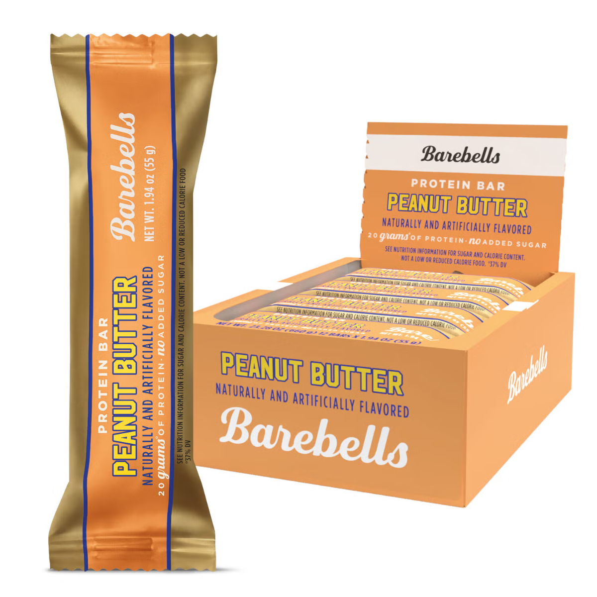 1.574989 barebells protein bar peanut butter 12pk front.png