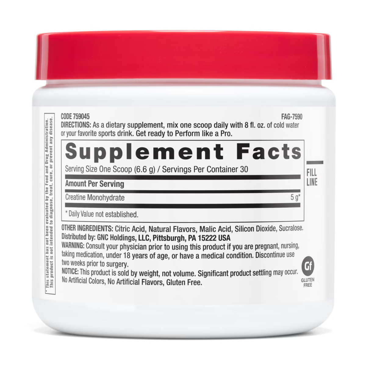 2.759045 gnc pro perfomance creatine blue raspberry tub back.png