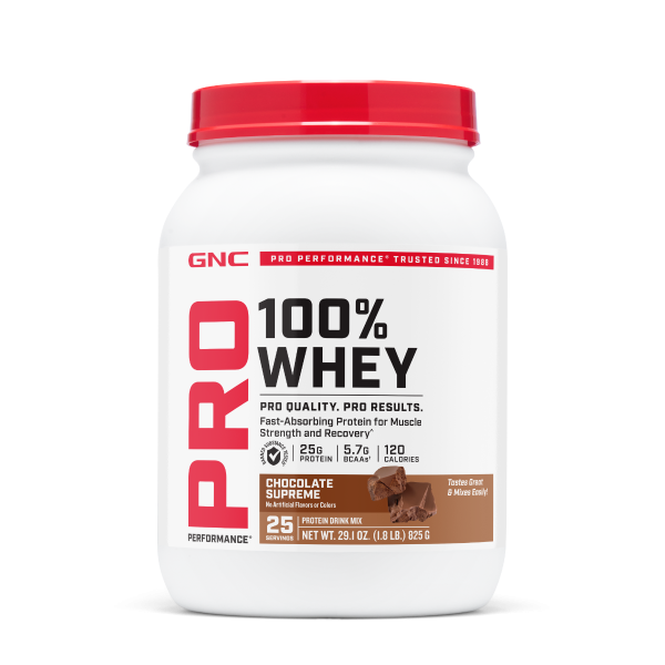 379965 gnc pro performance 100 whey chocolate 25svgs tub front.png