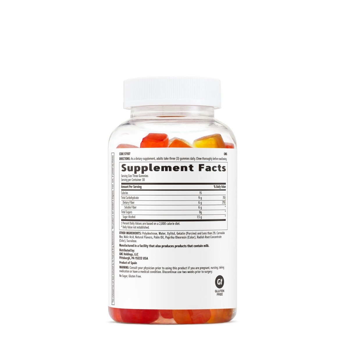 571107 gnc az fiber gummy mixed fruit bottle back.jpg