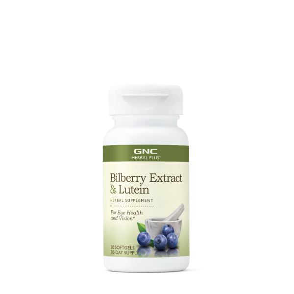 583845 global herbal plus bilberry extract lutein bottle front.png