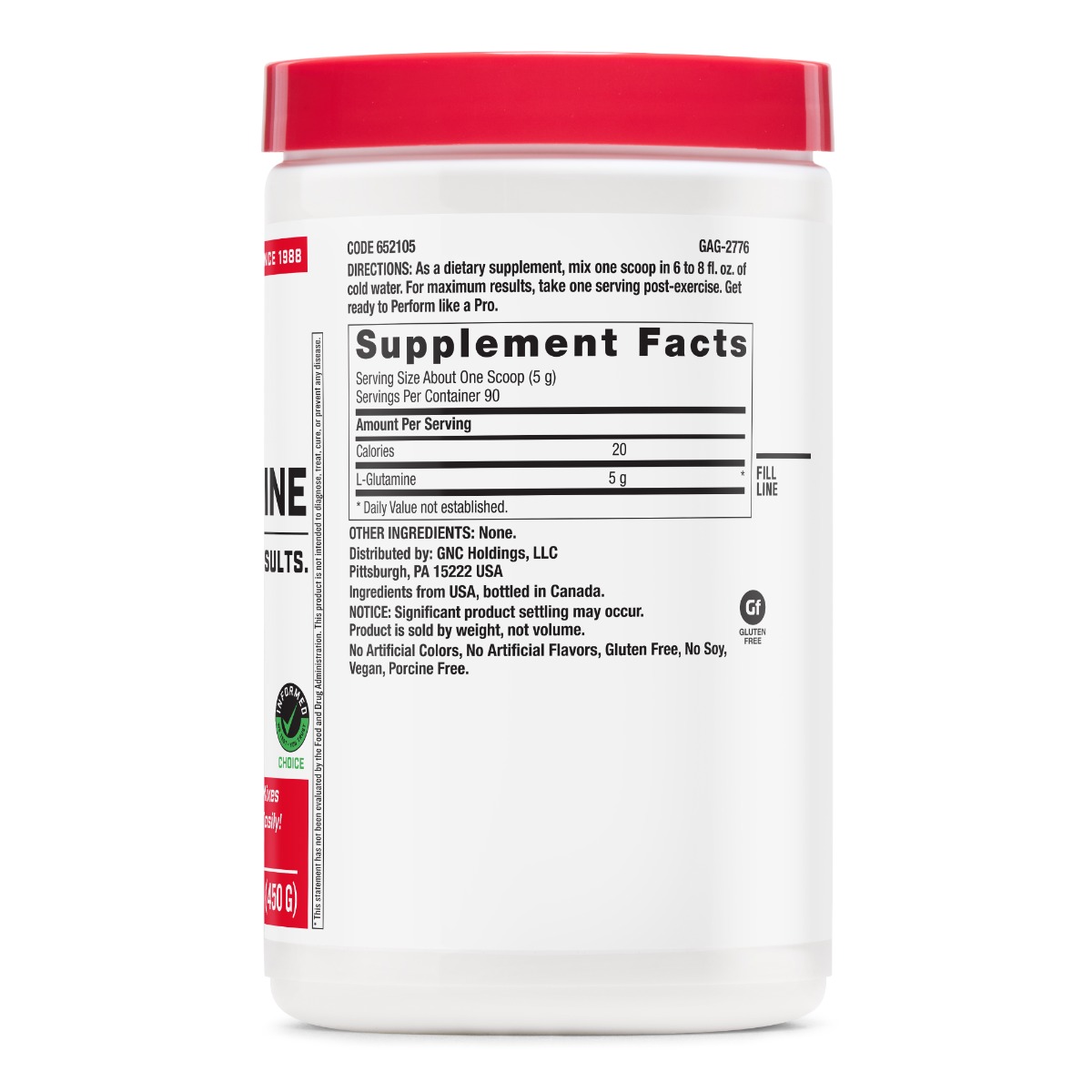 652105 global pro performance l glutamine 90svgs tub back.jpg
