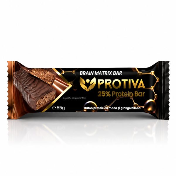 Baton proteic cu continut redus de zahar PROTIVA Brain Matrix Bar