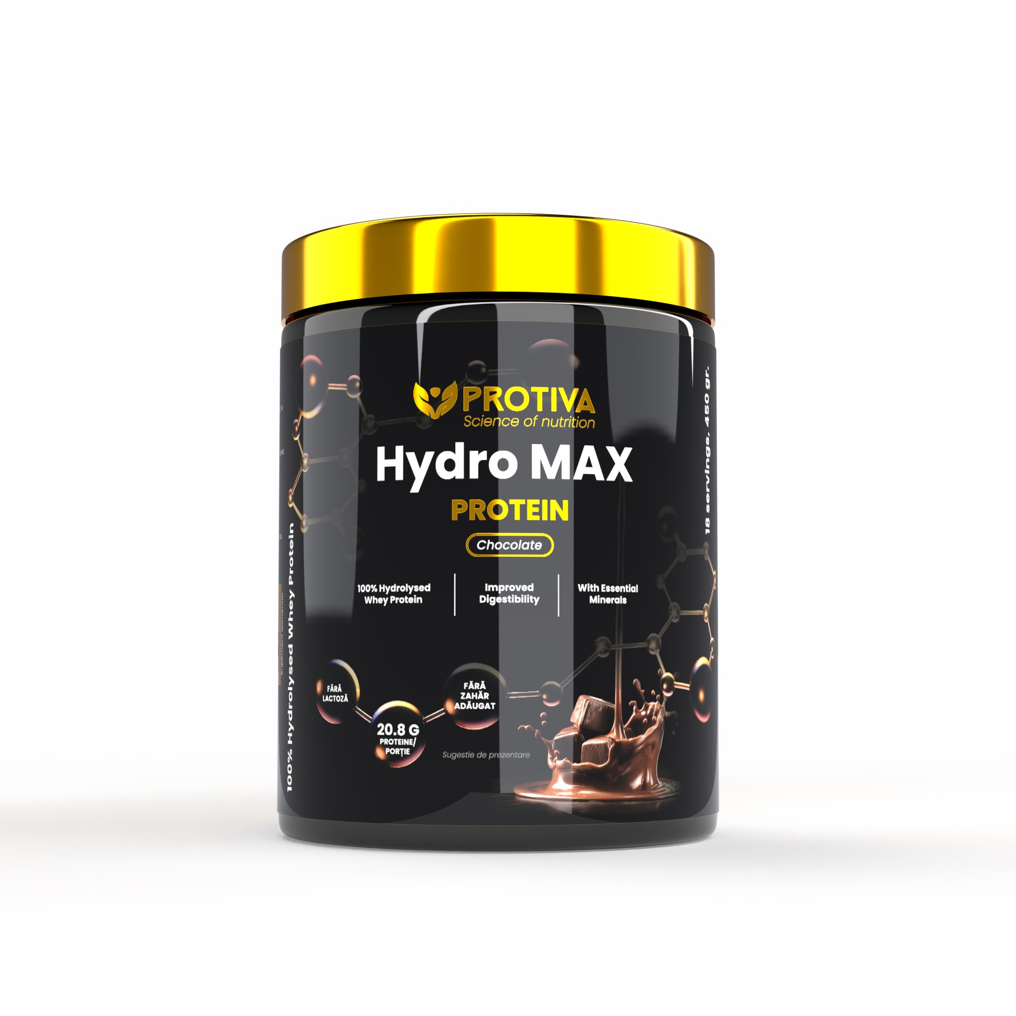 PROTIVA Hydro Max Protein Chocolate concentrat proteic din zer