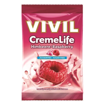 vivil bomboane creme life classic zmeura fara zahar 110g
