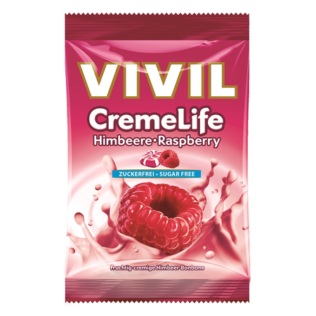 vivil bomboane creme life classic zmeura fara zahar 110g