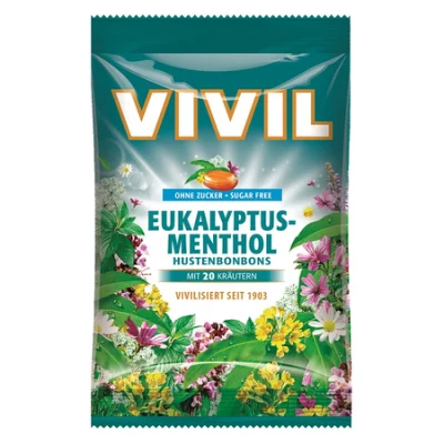 vivil eucalipt si mentol fara zahar 60g