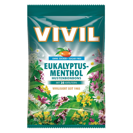 vivil eucalipt si mentol fara zahar 60g