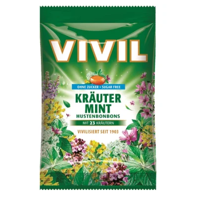 vivil plante naturale si menta fara zahar 60g