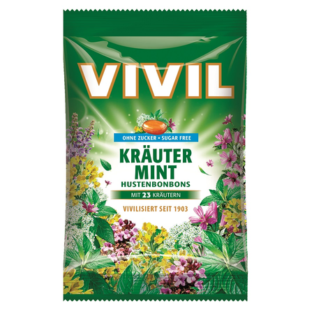 vivil plante naturale si menta fara zahar 60g