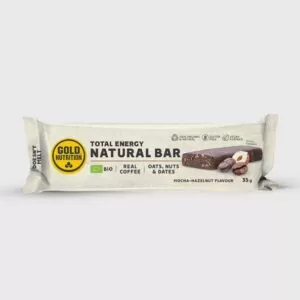 baton energizant cu mocha si alune de padure bio natural bar goldnutrition 35 g