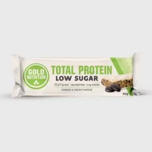 baton proteic cu biscuiti protein bar low sugar goldnutrition 60 g