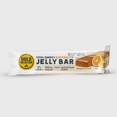 jeleu energizant cu aroma de portocale jelly bar electrolyte goldnutrition 30g
