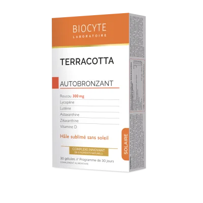 supliment alimentar autobronzant biocyte terracotta cocktail autobronzant 30 capsule