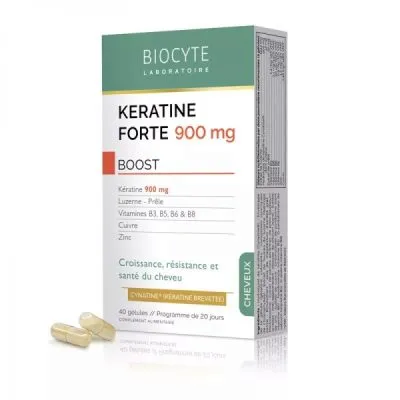 supliment alimentar pe baza de cheratina biocyte keratine forte full spectrum 40 capsule