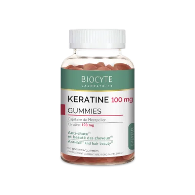 supliment alimentar pentru par keratine gummies biocyte 60 jeleuri