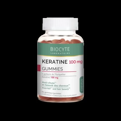 supliment alimentar pentru par keratine gummies biocyte 60 jeleuri
