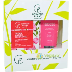 cosmetic plant set essential cu extract de bujor crema antirid tonifianta 50ml
